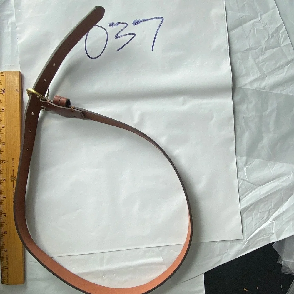 Genuine Leather Reversible Belt –‎ Tan/Brown & Dark Brown with Brass-Tone Buckle